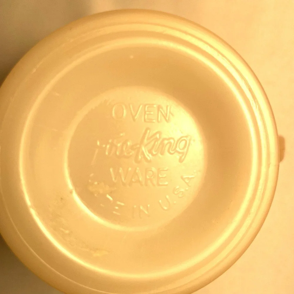 Vtg FireKing Peach Sheaves of Wheat Luster Sugar/Creamer OvenWare Anchor Hocking